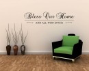 Bless Our Home Quotes Wall Decal Family Vinyl Art Stickers